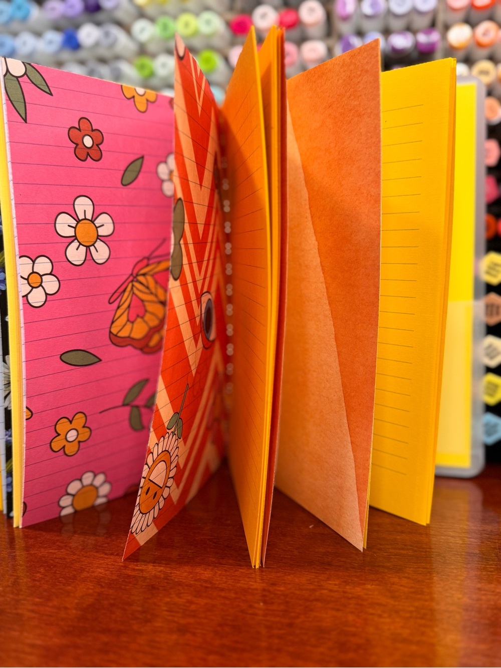 Handmade Notebook — Cream & Pink - Picture 3 of 16